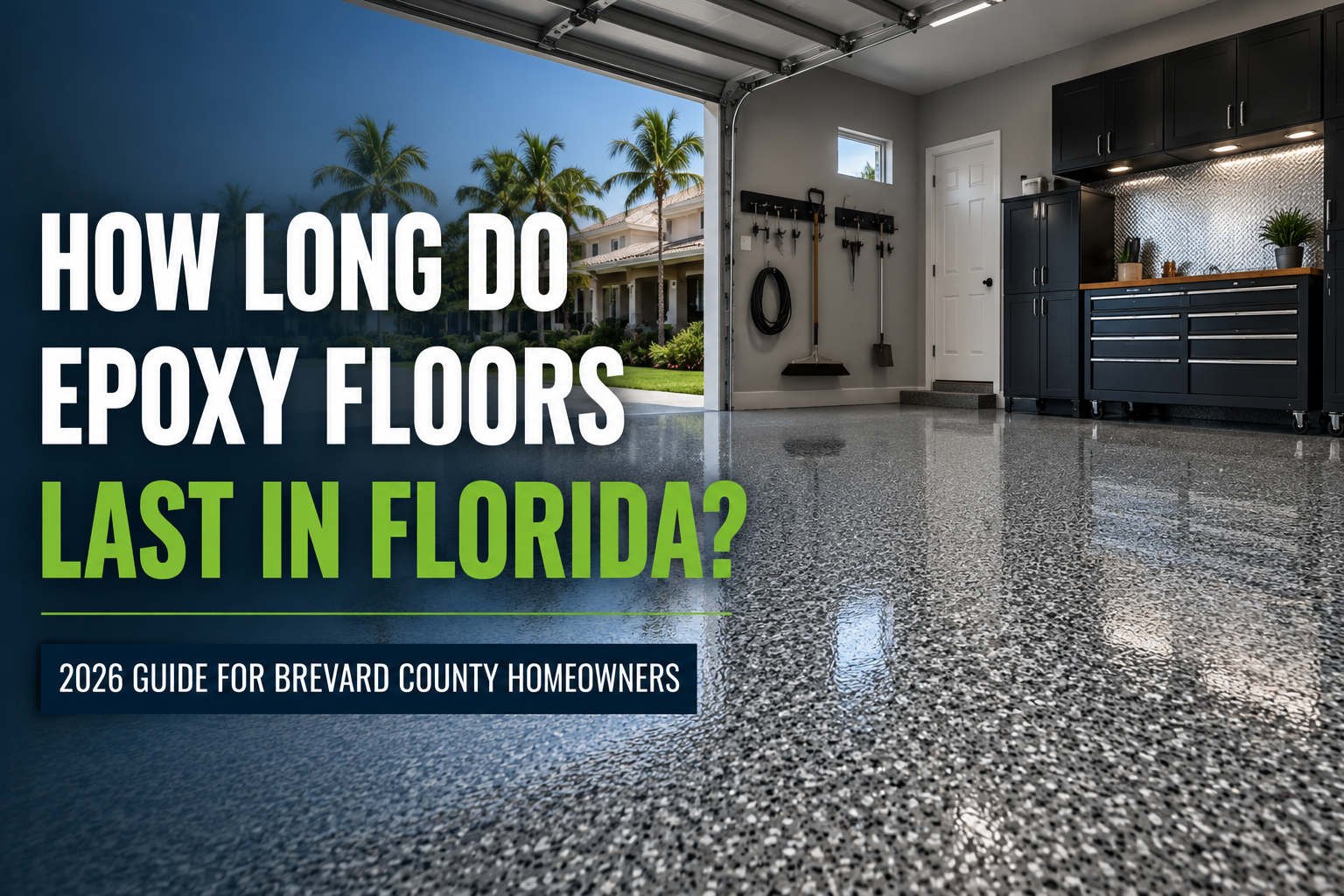 Professional epoxy garage floor coating in Florida designed for long-lasting durability and protection against wear, moisture, and stains.